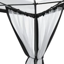 OUTLIV. Gartenpavillon 335x335cm Stahl/Stoff Schwarz/Weiß -Outliv outliv pavillon 335x335cm stahl stoff 1396629 6