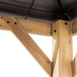 OUTLIV. Gartenpavillon Zedernholz/Stahl Braun 4 OUTLIV. Gartenpavillon Zedernholz/Stahl Braun -Outliv outliv pavillon 393x335 cm zedernholz stahl 1422204 5