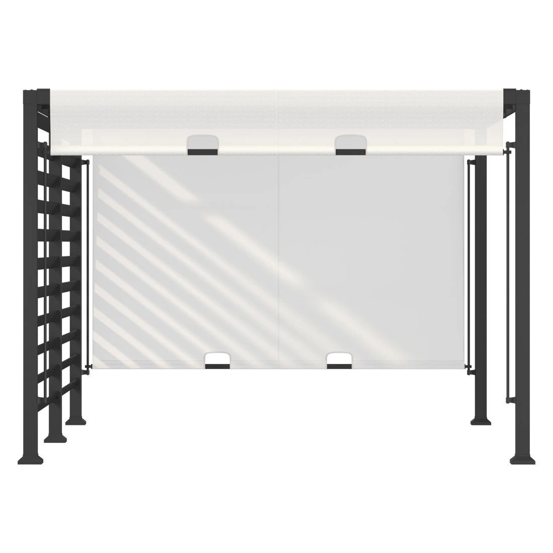 OUTLIV. Gartenpergola 305x366cm Stahl/Stoff Schwarz/Weiß OUTLIV. Gartenpergola 305x366cm Stahl/Stoff Schwarz/Weiß -Outliv outliv pergola 305x366cm stahl stoff 1396607 5