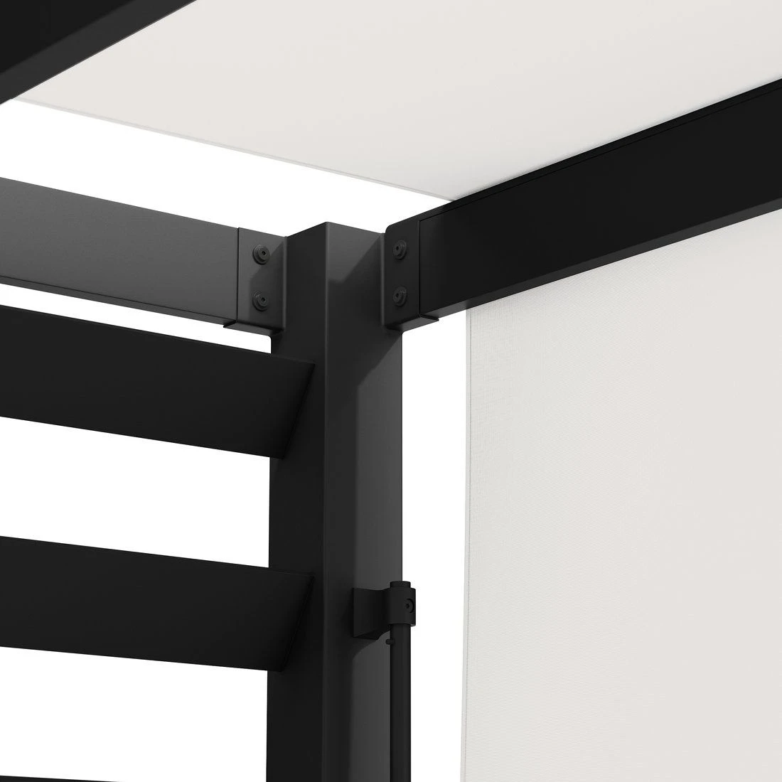 OUTLIV. Gartenpergola 305x366cm Stahl/Stoff Schwarz/Weiß OUTLIV. Gartenpergola 305x366cm Stahl/Stoff Schwarz/Weiß -Outliv outliv pergola 305x366cm stahl stoff 1396607 7