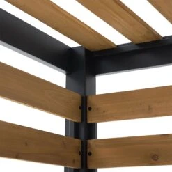 OUTLIV. Gartenpergola 313x191 Cm Zedernholz/Stahl Schwarz/Natur -Outliv outliv pergola 313x191 cm zedernholz stahl 1422237 4