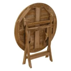 OUTLIV. Portland Klapptisch Teak Natur -Outliv outliv portland gartentisch durchm90cm teak natur 1346832 4