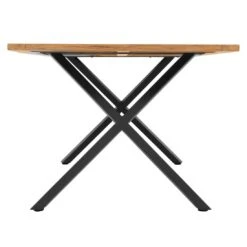 OUTLIV. Gartentisch 200x100cm Stahl/Teak Recycelt Schwarz/Teak -Outliv outliv promo x gartentisch 200x100cm stahl teak recycelt schwarz teak 1243718 3