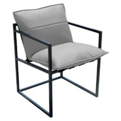 OUTLIV. By Detlef Steves Reef Gartensessel Aluminium/Sunbrella Schwarz/Flanelle