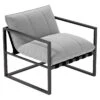 OUTLIV. By Detlef Steves Reef Loungesessel Aluminium/Sunbrella Schwarz/Flanelle