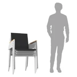 OUTLIV. Rimini Gartenmöbelset 5-tlg. Mit Tisch 140x80 Cm Schwarz/Concrete -Outliv outliv rimini gartenmoebelset 5 tlg mit tisch 140x80 cm 1441883 6