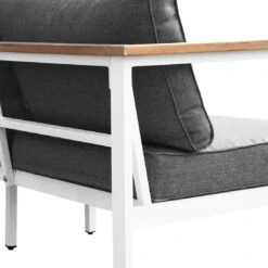 OUTLIV. Samos Loungeset 4-tlg. Aluminium/Spun-Poly Weiß/Dunkelgrau -Outliv outliv samos sofagruppe 4 tlg aluminium polster weiss dunkelgrau 1329980 8