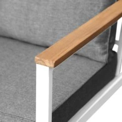 OUTLIV. Samos Loungeset 4-tlg. Aluminium/Spun-Poly Weiß/Dunkelgrau -Outliv outliv samos sofagruppe 4 tlg aluminium polster weiss dunkelgrau 1329980 9