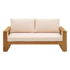 OUTLIV. Santa Cruz Gartensofa Akazie/Polyester Natur/Ecru -Outliv outliv santa cruz 2 sitzersofa akazie polyester 1338098 3