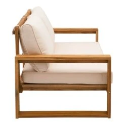 OUTLIV. Santa Cruz Gartensofa Akazie/Polyester Natur/Ecru -Outliv outliv santa cruz 2 sitzersofa akazie polyester 1338098 4