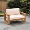 OUTLIV. Santa Cruz Loungesessel Akazie/Polyester Natur/Ecru