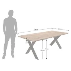 OUTLIV. Tilburg Gartentisch 200x100cm Anthrazit/Teak Recycelt -Outliv outliv tilburg gartentisch 200x100cm aluminium teak anthrazit teak recycelt 1177839 7 1