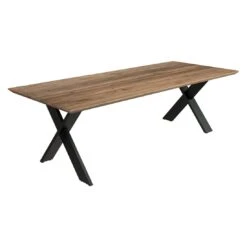 OUTLIV. Tilburg Gartentisch 240x100cm Aluminium/Teak Anthrazit/Teak Recycelt