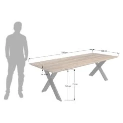 OUTLIV. Tilburg Gartentisch 240x100cm Aluminium/Teak Anthrazit/Teak Recycelt -Outliv outliv tilburg gartentisch 240x100cm aluminium teak anthrazit teak recycelt 1177872 6