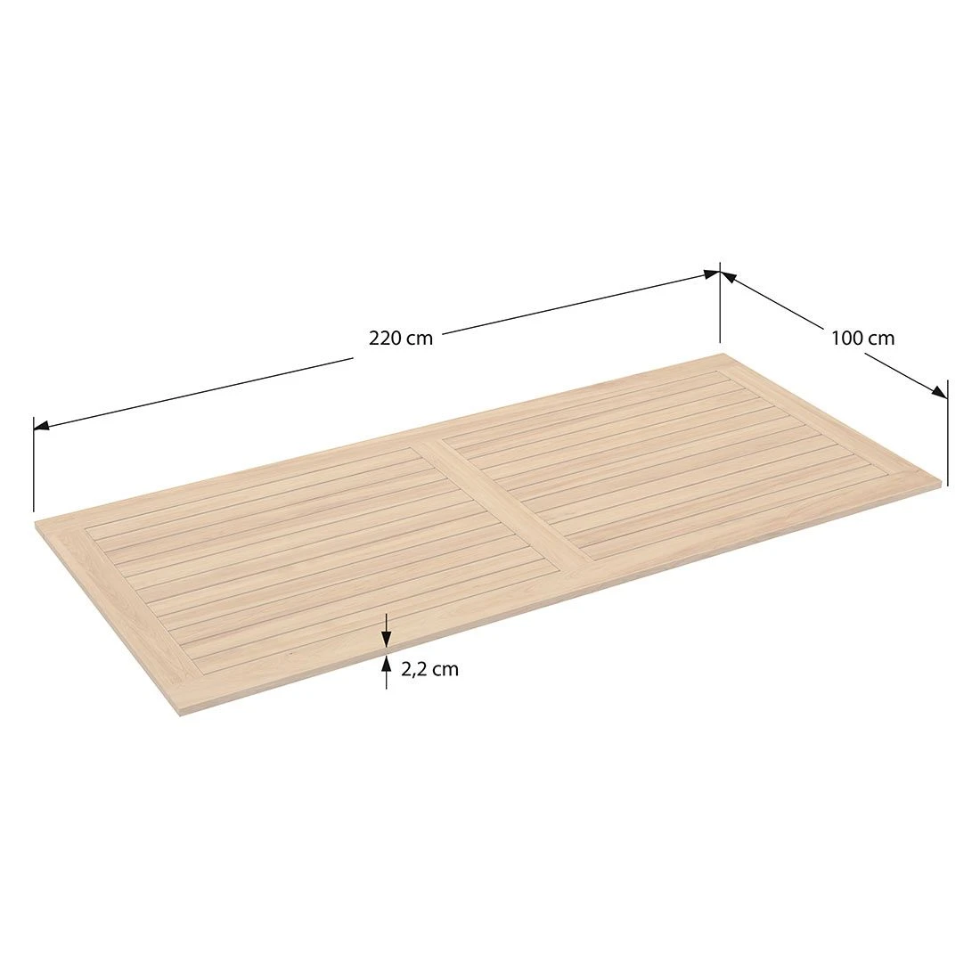 OUTLIV. Gartentisch-Platte 220x100 cm Teak Natur OUTLIV. Gartentisch-Platte 220x100 Cm Teak Natur -Outliv outliv tischplatte 220x100 cm teak 1440519 6 1