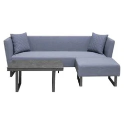 OUTLIV. By Detlef Steves Tonga Loungeset 3-tlg. Aluminium/Sunbrella Anthrazit/Flanelle -Outliv outliv tonga loungeset 3 tlg aluminium sunbrella 1434150 4