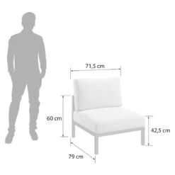 OUTLIV. Toskana Mittelmodul Aluminium/Sunproof Anthrazit/Hellgrau -Outliv outliv toskana mittelmodul aluminium sunproof 1423711 3