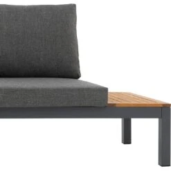 OUTLIV. Venedig Ecklounge 4-tlg. Aluminium/Akazie Anthrazit -Outliv outliv venedig ecklounge 4 tlg alu holz 1422270 14