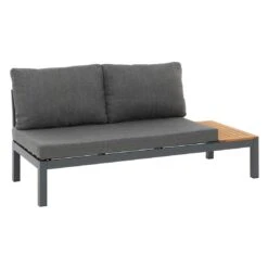 OUTLIV. Venedig Ecklounge 4-tlg. Aluminium/Akazie Anthrazit -Outliv outliv venedig ecklounge 4 tlg alu holz 1422270 9