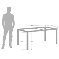 OUTLIV. Pamplona Gartenmöbelset 5-tlg. Tisch 160x90cm Anthrazit/Natur -Outliv pamplona gartenmoebelset 5 tlg mit gartentisch 160x90cm 1391140 13