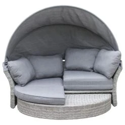 OUTLIV. Seattle Loungeinsel Geflecht Mixed Grey/Grey -Outliv seattle loungeinsel alu gelfecht mixed grey 3