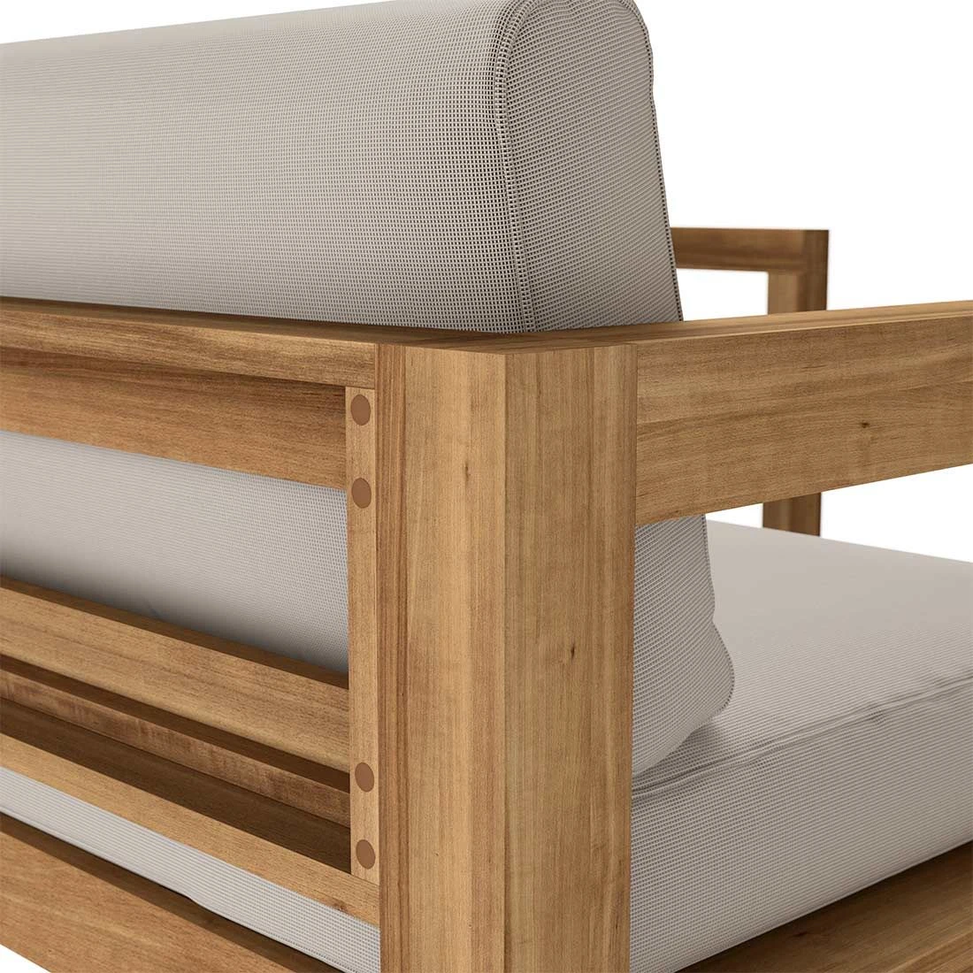 OUTLIV. Stockton Ecklounge 4-teilig Akazie/Polster Teaklook/Taupe OUTLIV. Stockton Ecklounge 4-teilig Akazie/Polster Teaklook/Taupe -Outliv stockton loungeset 4tlg akazie natur taupe 9